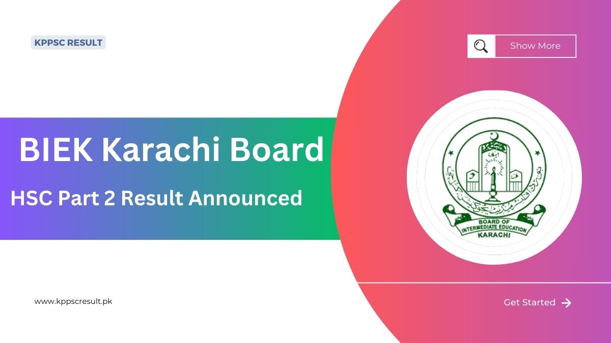 BIEK Karachi Board HSC Part 2 Humanities Result Gazette 2024