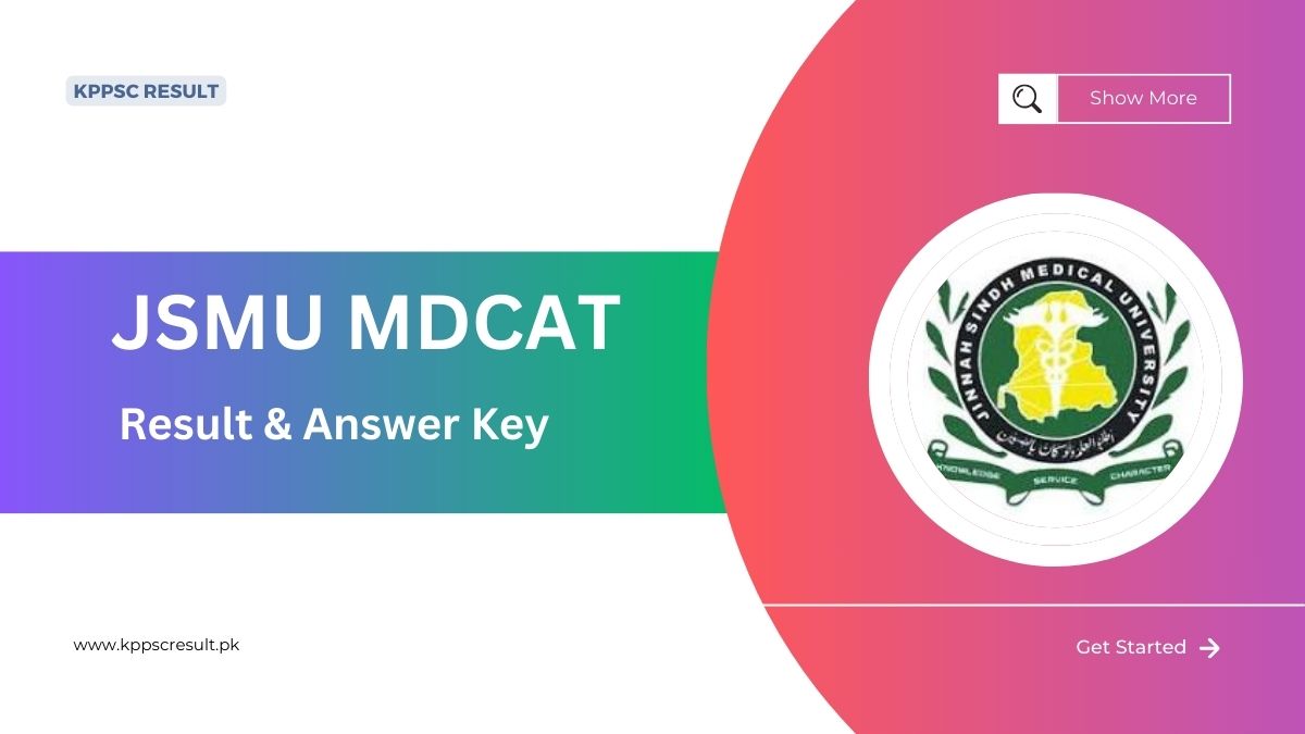 JSMU MDCAT Result 2024 Answer Key 22 September Download